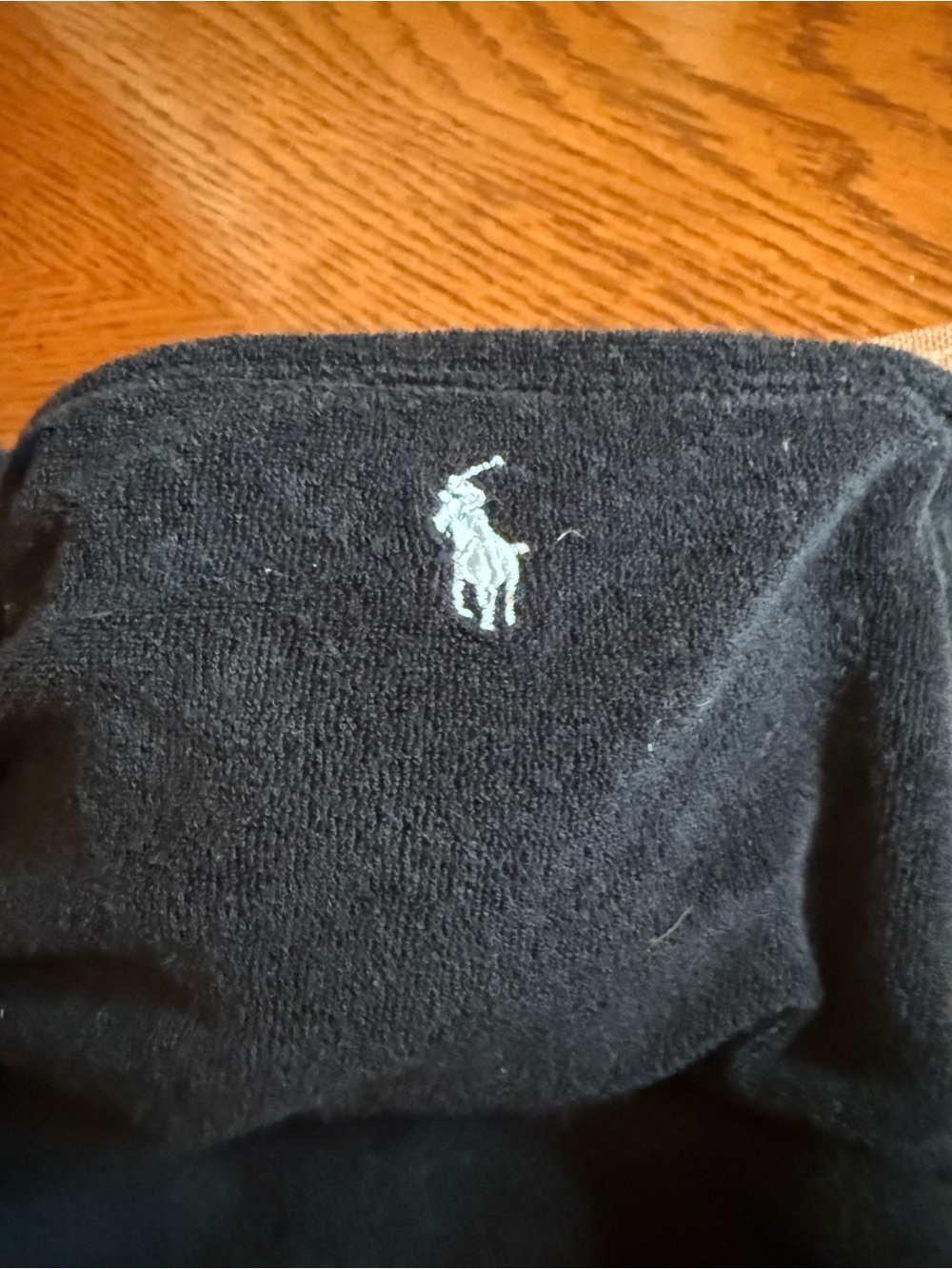 Ralph Lauren Black Strapless Pullover Black w/ White Polo Pony. (Molded bra top)